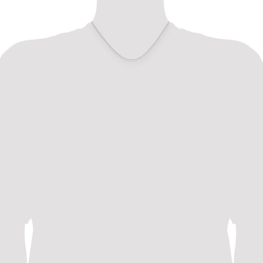 14k White Gold .8mm Forzantine Cable Chain