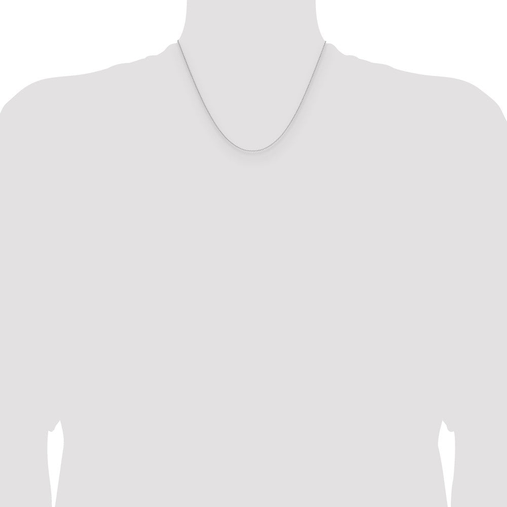 14k White Gold .8mm Forzantine Cable Chain