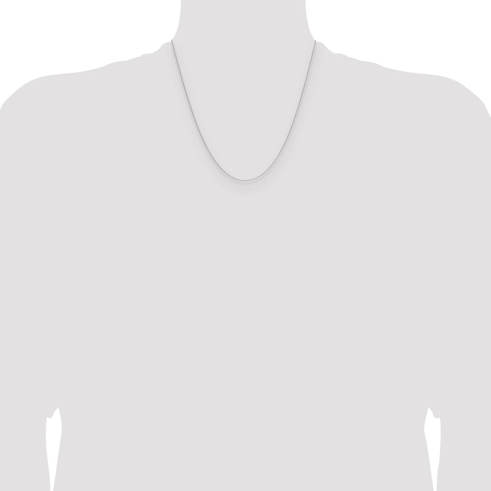 14k White Gold .8mm Forzantine Cable Chain