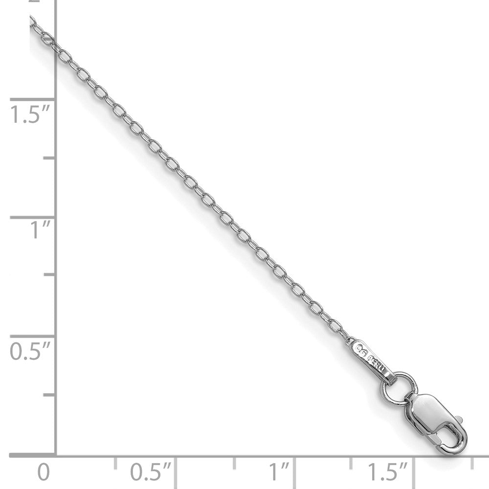 14k White Gold .8mm Forzantine Cable Chain