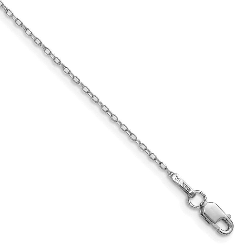 14k White Gold .8mm Forzantine Cable Chain