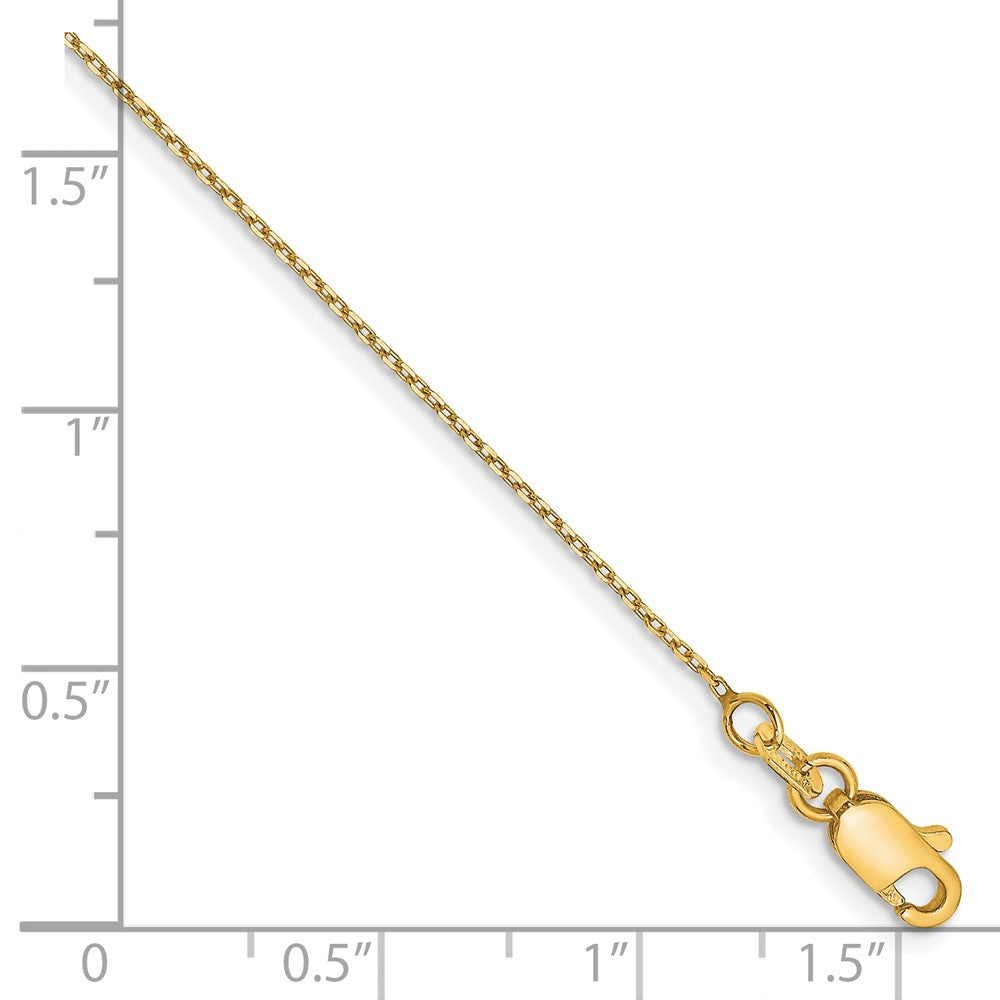 14k .8mm D/C Forzantine Cable Chain Anklet