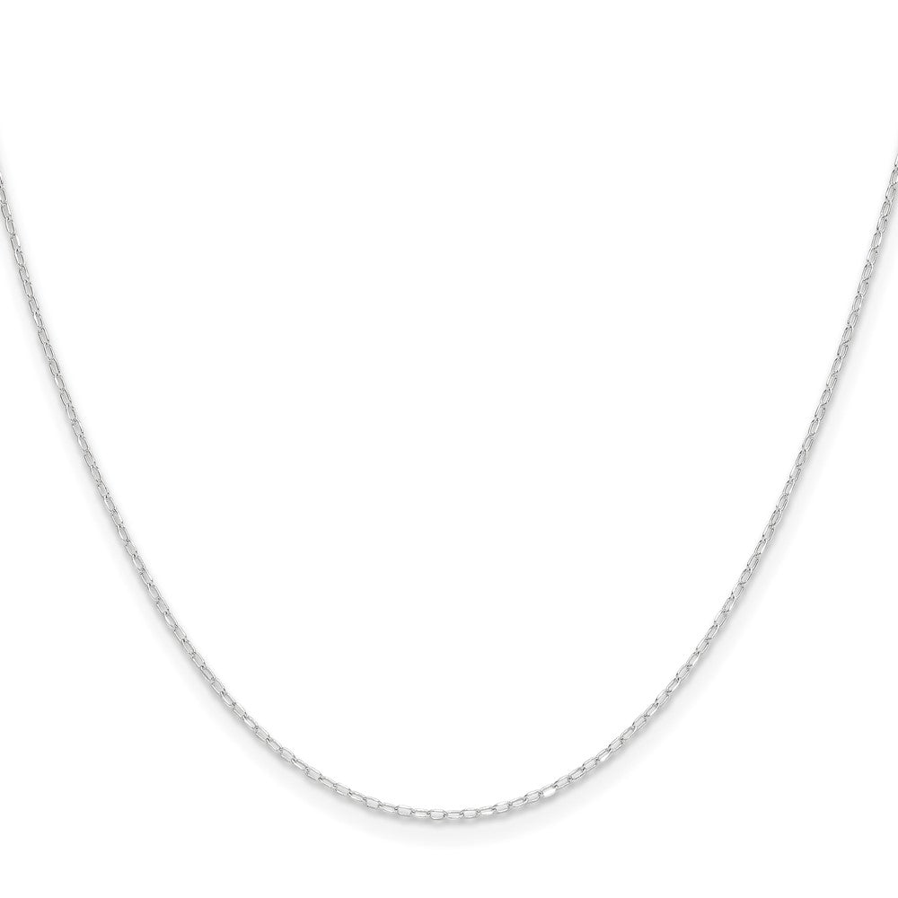 14k White Gold .8mm D/C Forzantine Cable Chain