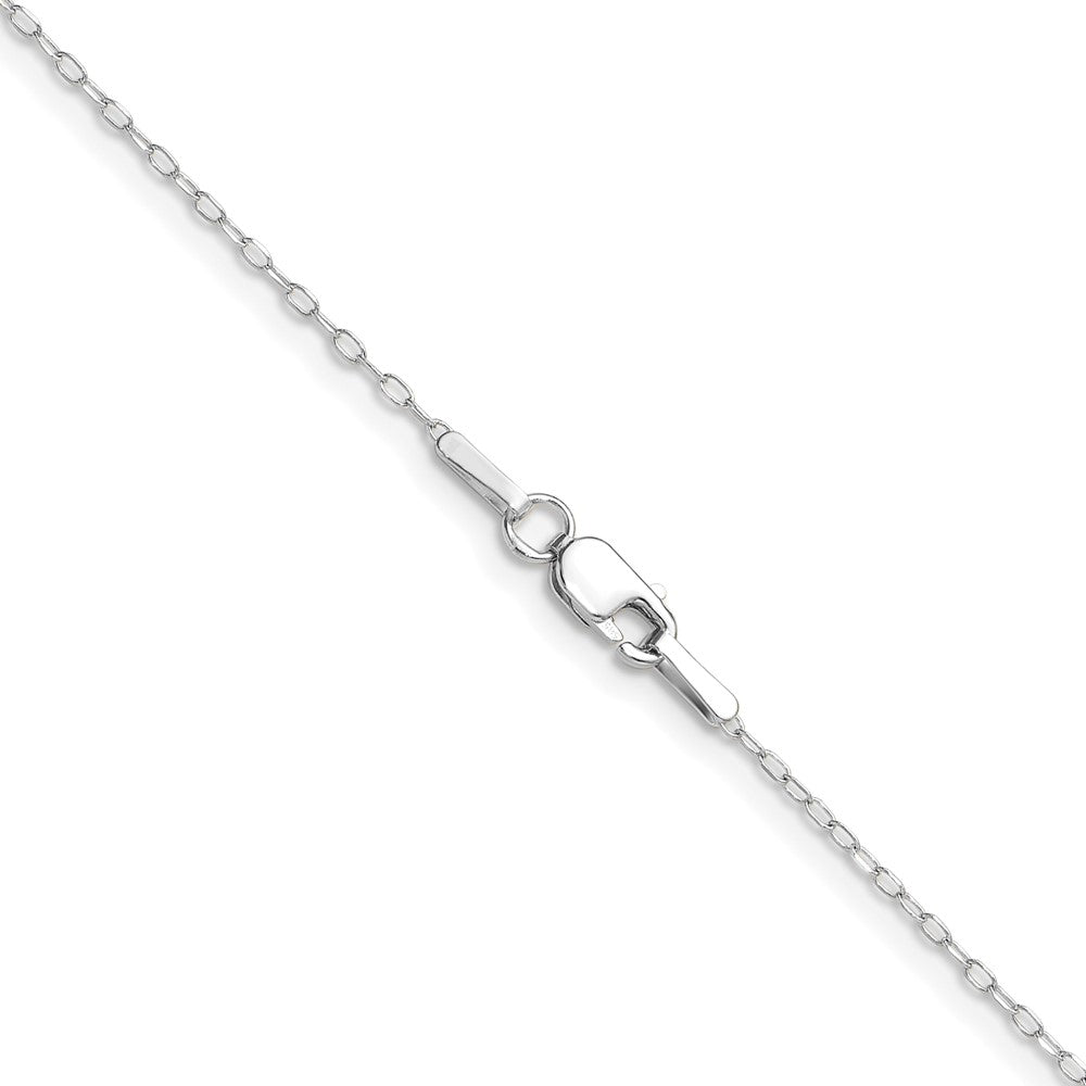 14k White Gold .8mm D/C Forzantine Cable Chain