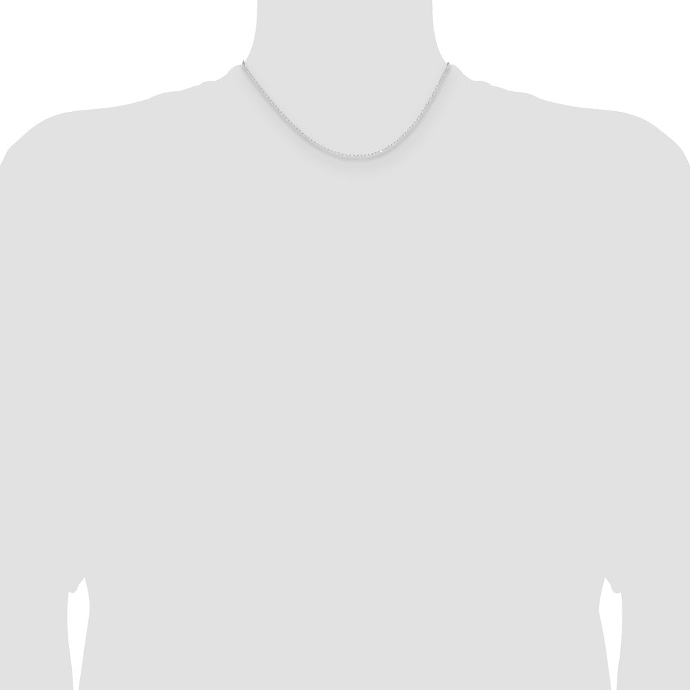 14k White Gold .8mm D/C Forzantine Cable Chain