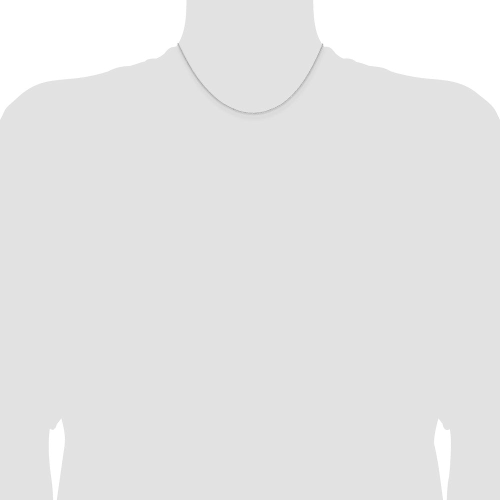 14k White Gold 1.0mm D/C Forzantine Cable Chain