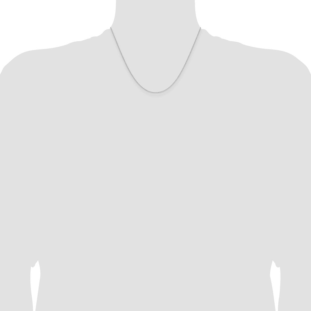 14k White Gold 1.0mm D/C Forzantine Cable Chain