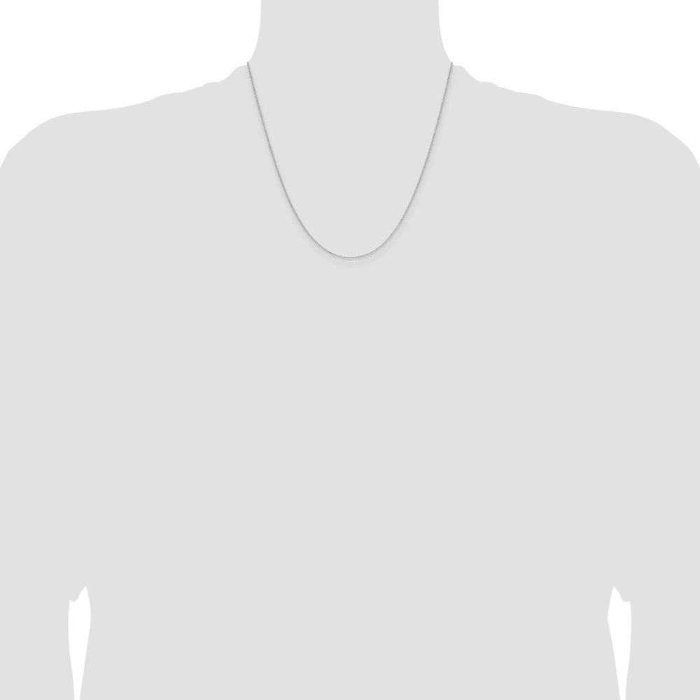 14k White Gold 1.0mm D/C Forzantine Cable Chain