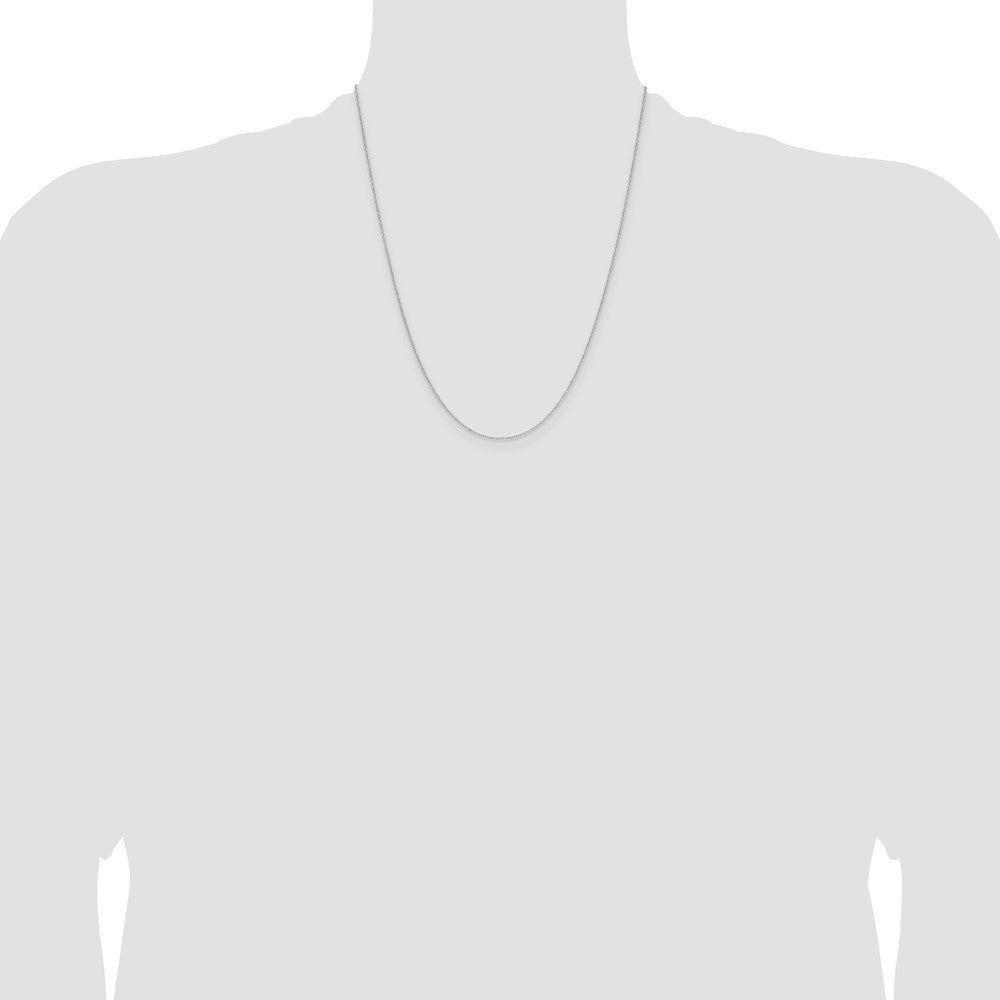 14k White Gold 1.0mm D/C Forzantine Cable Chain