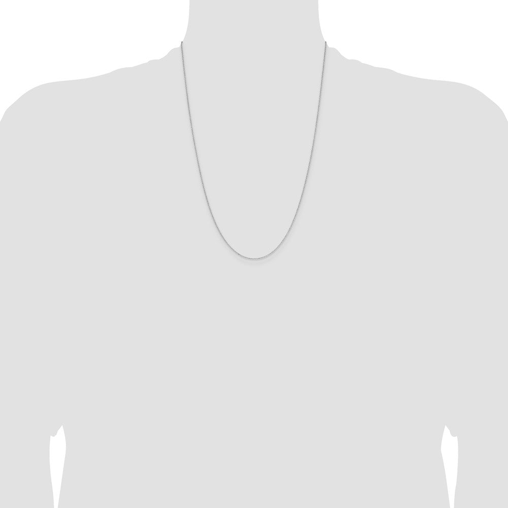 14k White Gold 1.0mm D/C Forzantine Cable Chain