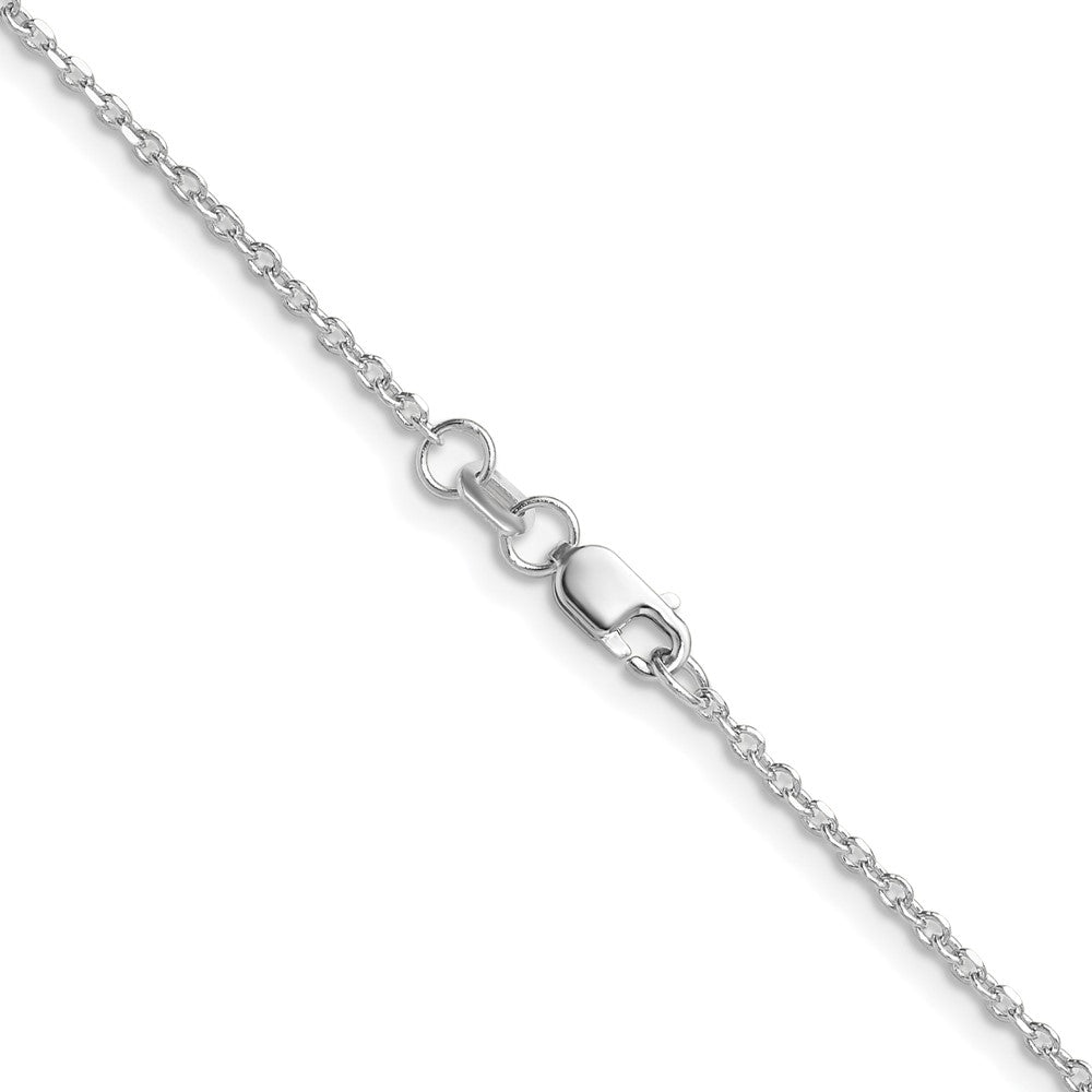 14k White Gold 1.4mm D/C Forzantine Cable Chain
