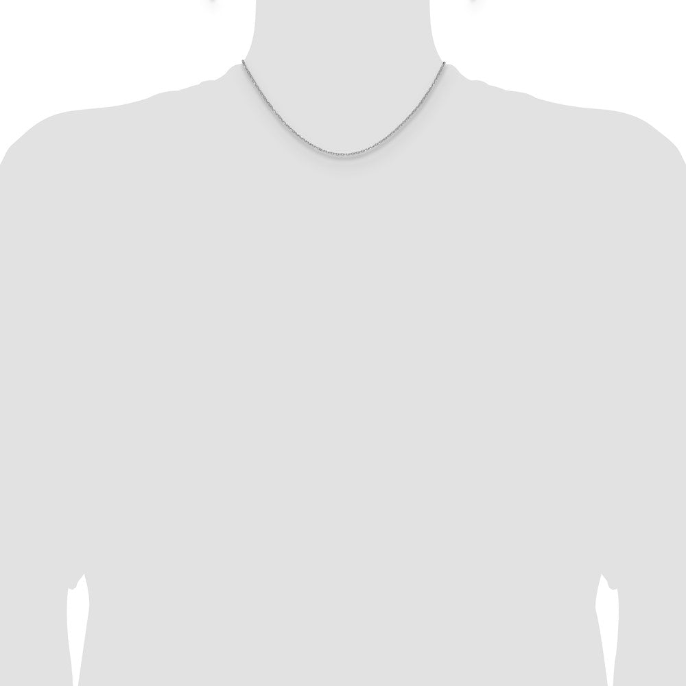 14k White Gold 1.4mm D/C Forzantine Cable Chain