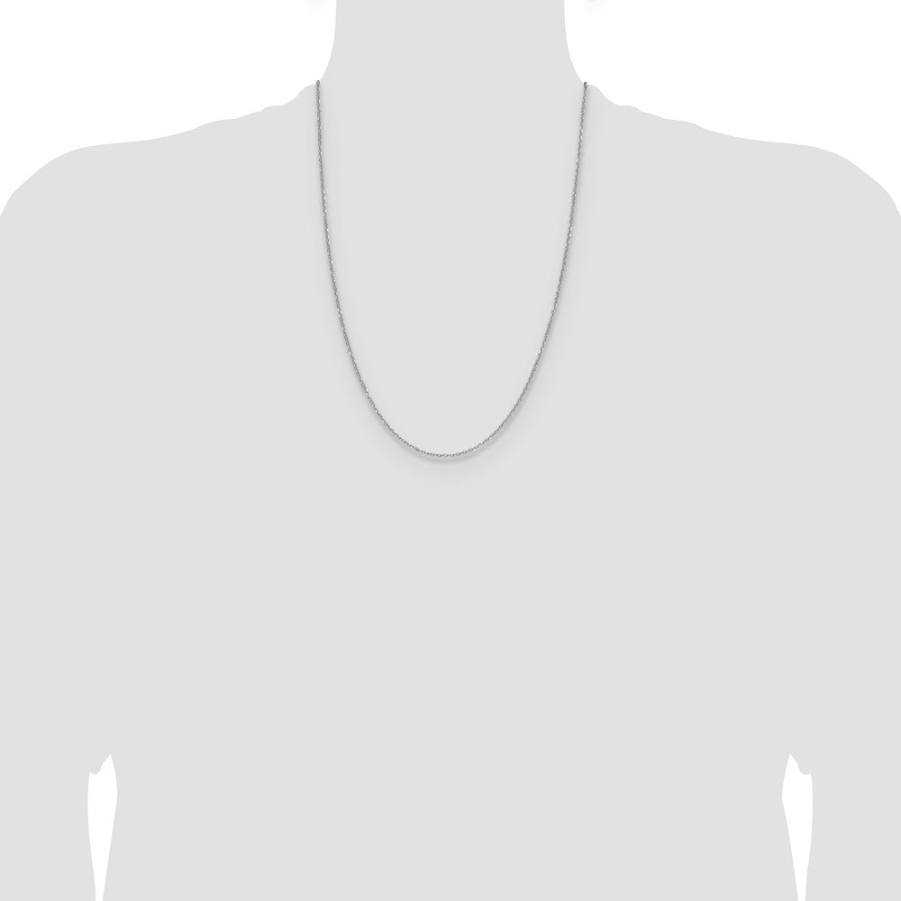 14k White Gold 1.4mm D/C Forzantine Cable Chain