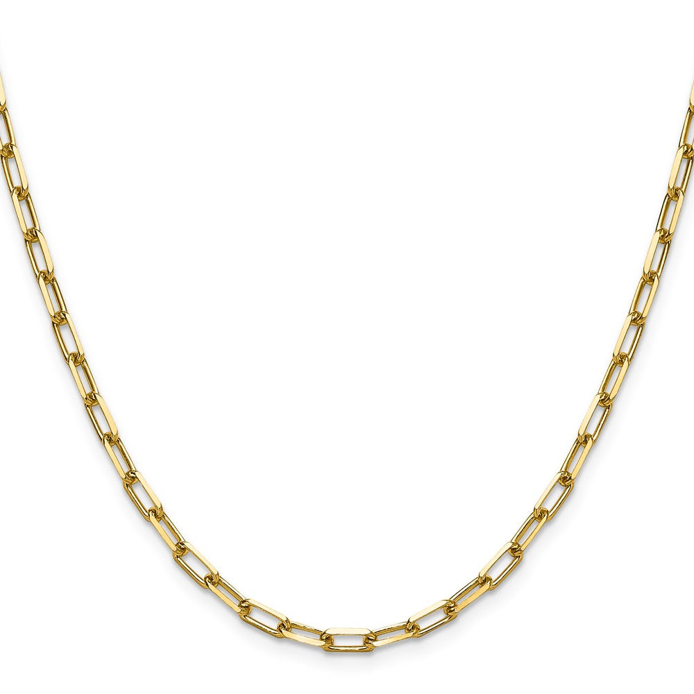 14k 3.5mm Solid Beveled Paperclip Chain