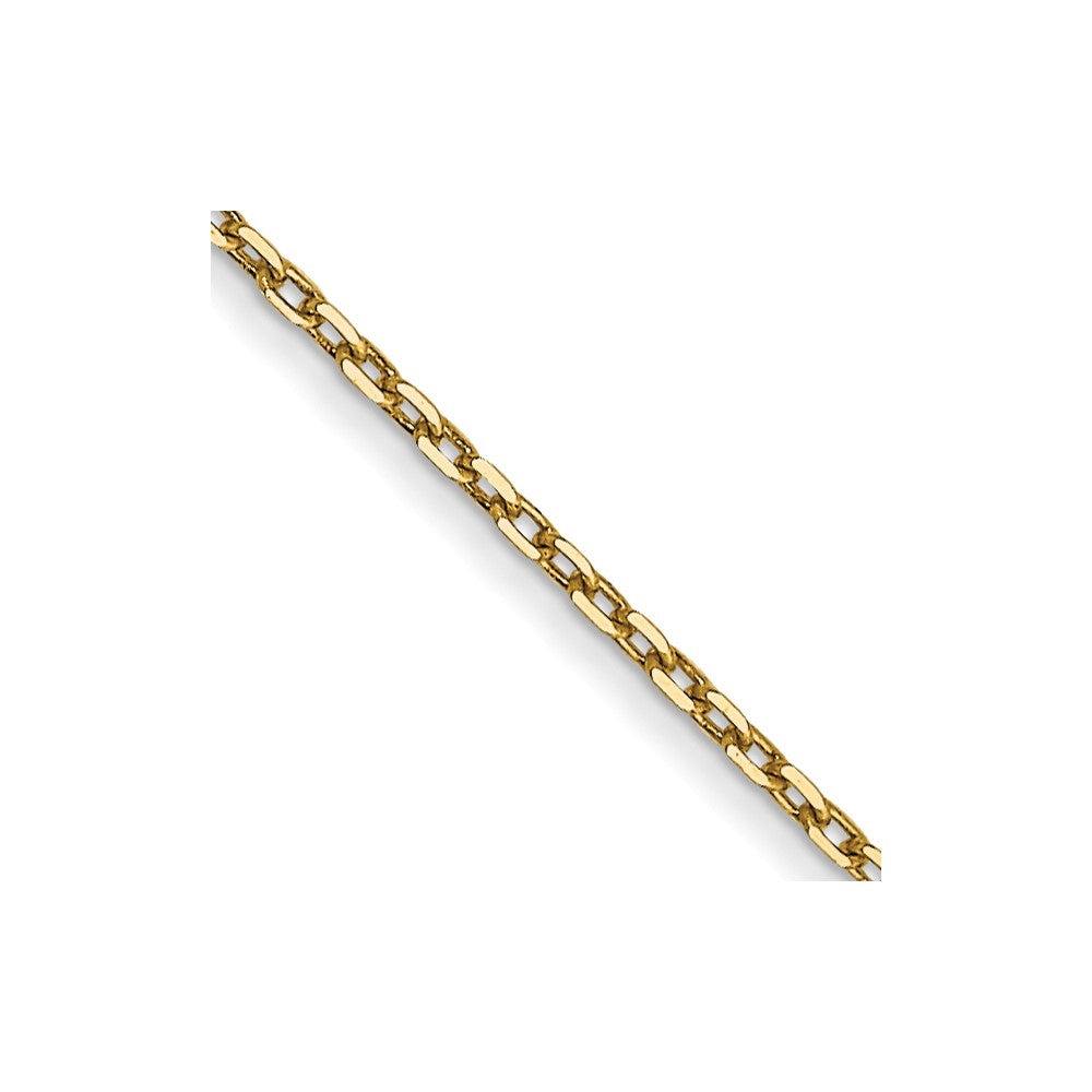 14K .8mm Diamond-cut Cable with Spring Ring Clasp Chain