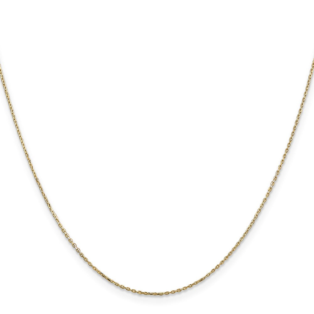 14K .8mm Diamond-cut Cable with Lobster Clasp Chain