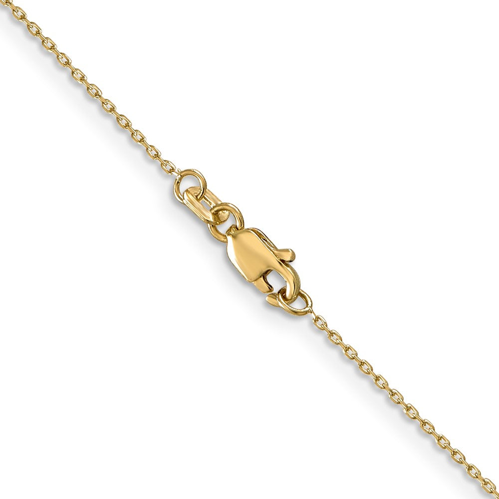 14K .8mm Diamond-cut Cable with Lobster Clasp Chain