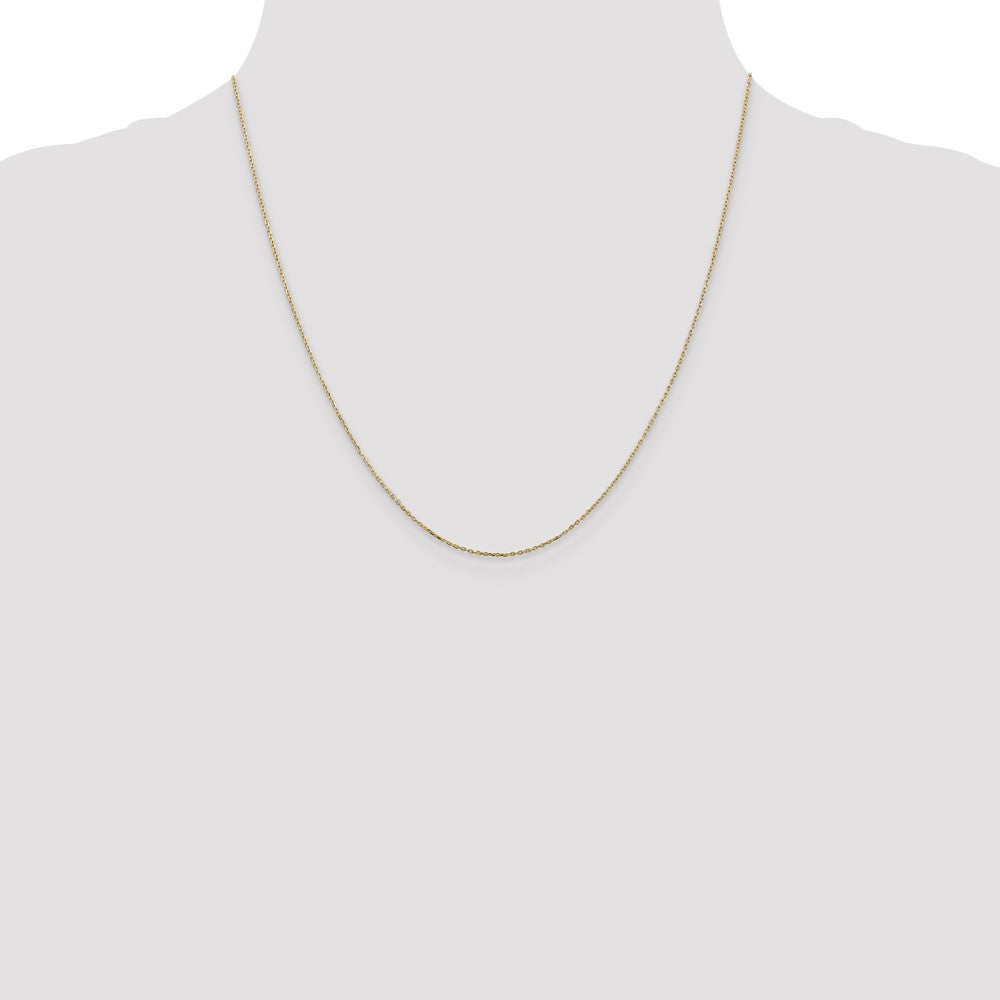 14K .8mm Diamond-cut Cable with Lobster Clasp Chain