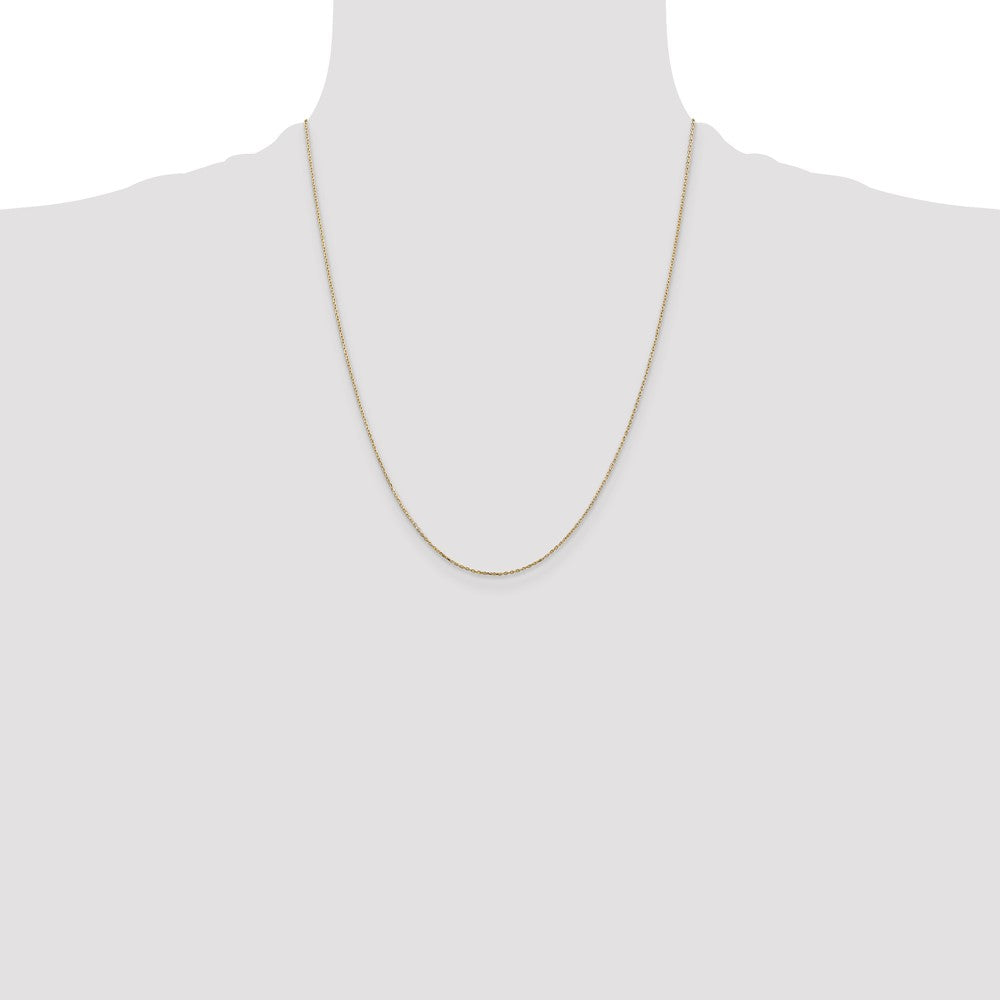14K .8mm Diamond-cut Cable with Lobster Clasp Chain