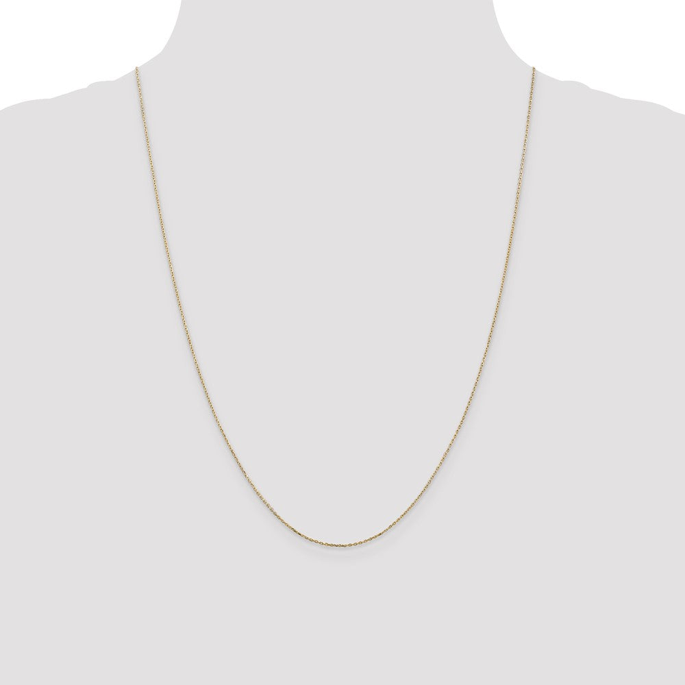 14K .8mm Diamond-cut Cable with Lobster Clasp Chain