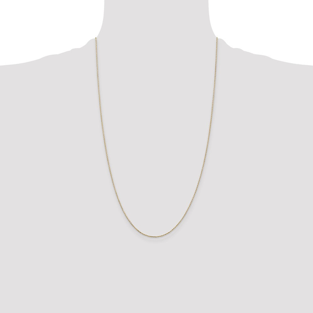 14K .8mm Diamond-cut Cable with Lobster Clasp Chain
