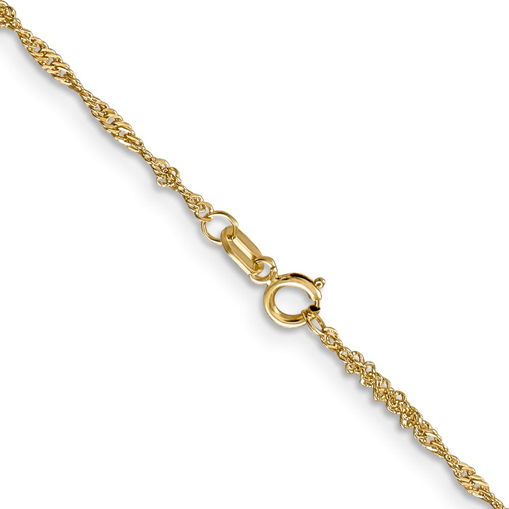 14K 1.40mm Singapore with Spring Ring Clasp Chain