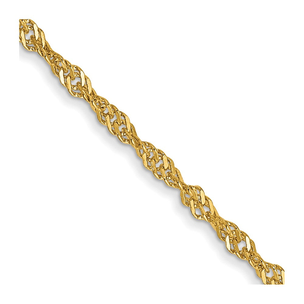 14K 1.40mm Singapore with Spring Ring Clasp Chain