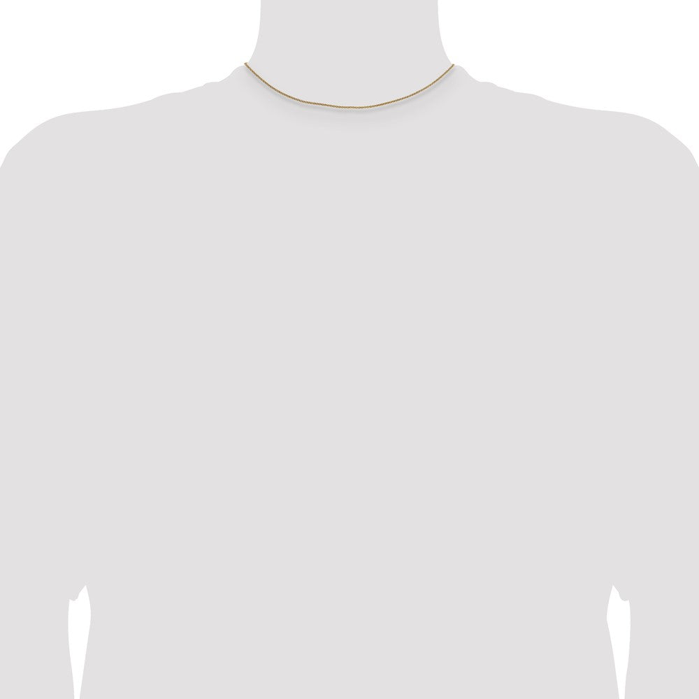 14K 1.4mm Round Open Link Cable with Lobster Clasp Chain