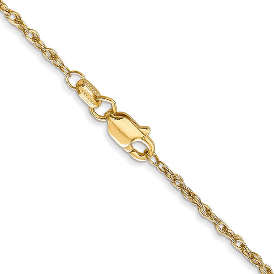 14K 1.3 Heavy Baby Rope with Lobster Clasp Chain