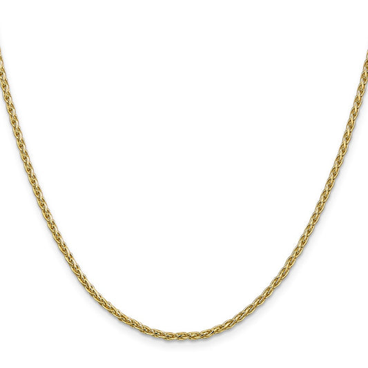 14k 2.25mm Parisian Wheat with Lobster Clasp Chain