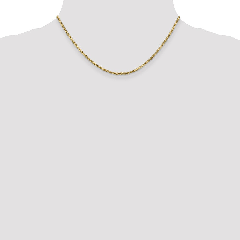 14k 2.25mm Parisian Wheat with Lobster Clasp Chain