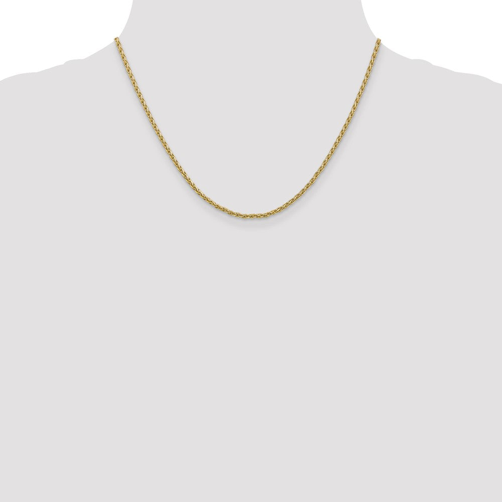 14k 2.25mm Parisian Wheat with Lobster Clasp Chain
