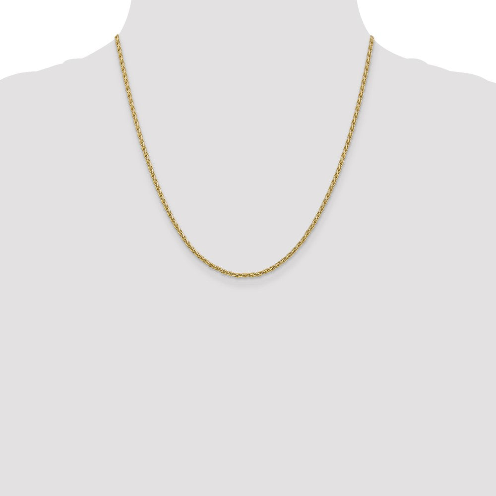 14k 2.25mm Parisian Wheat with Lobster Clasp Chain