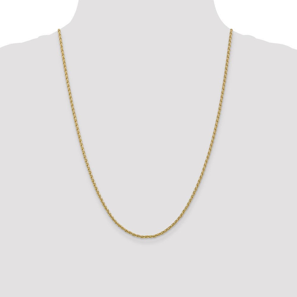14k 2.25mm Parisian Wheat with Lobster Clasp Chain