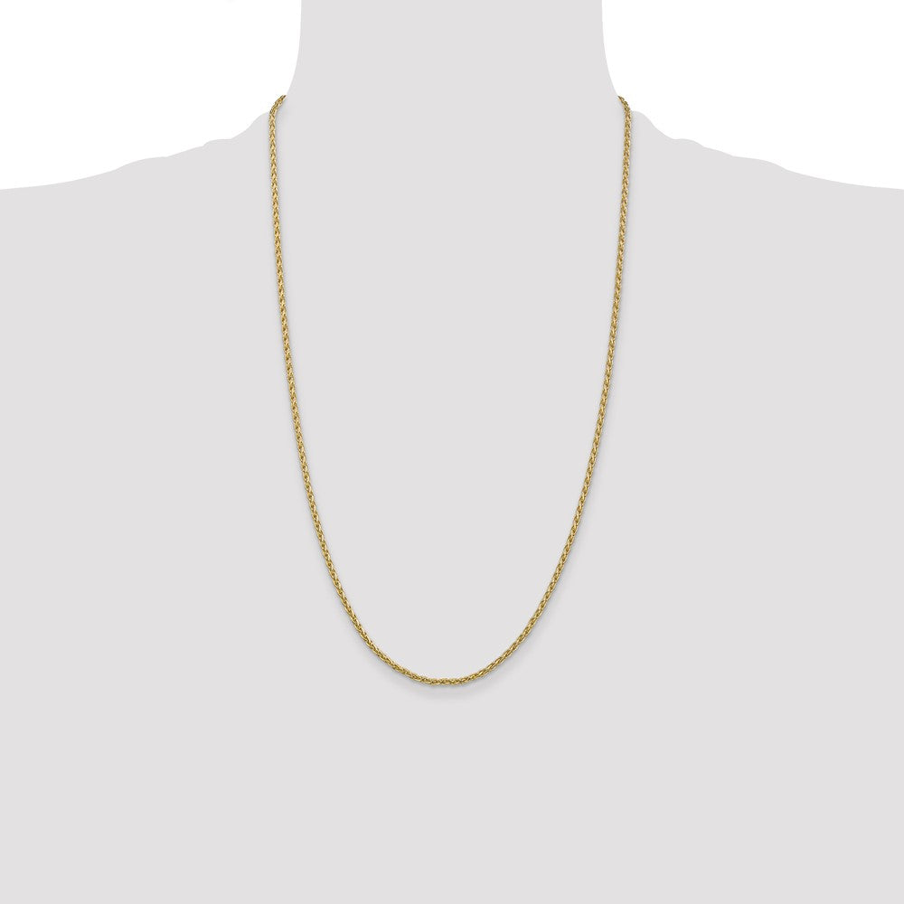 14k 2.25mm Parisian Wheat with Lobster Clasp Chain