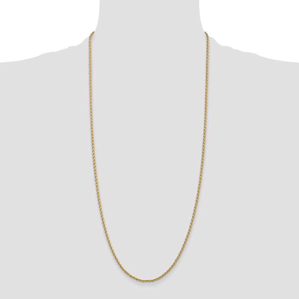 14k 2.25mm Parisian Wheat with Lobster Clasp Chain