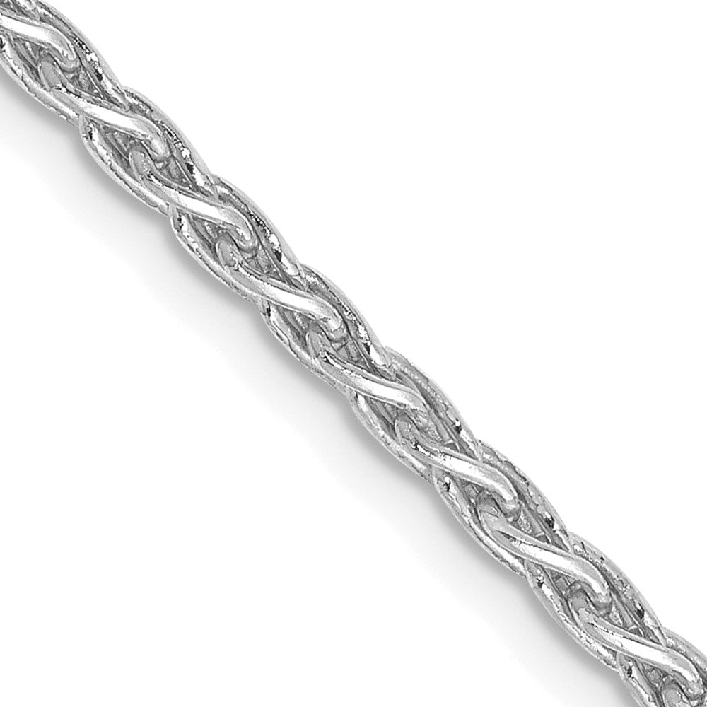 14K White Gold 2.25mm Parisian Wheat with Lobster Clasp Chain