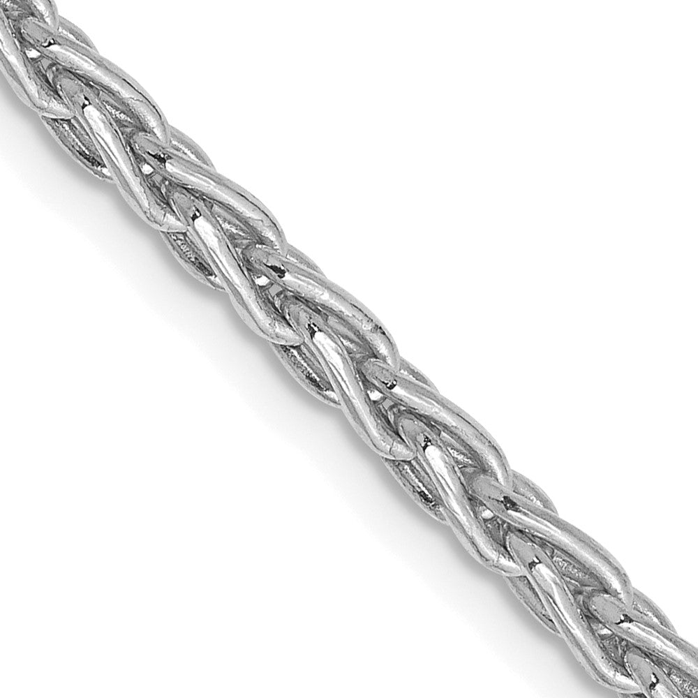 14K White Gold 4mm Parisian Wheat with Lobster Clasp Chain