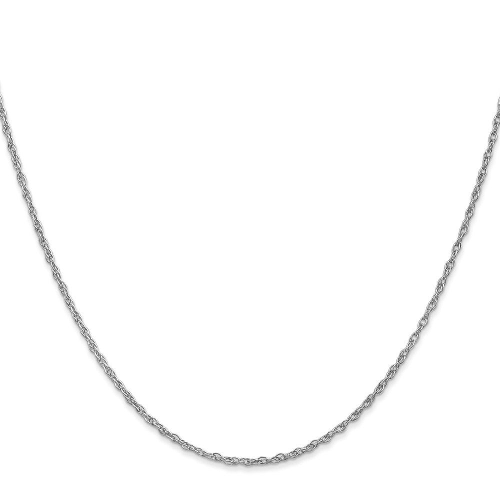 14K White Gold 1.3mm Heavy Baby Rope with Lobster Clasp Chain