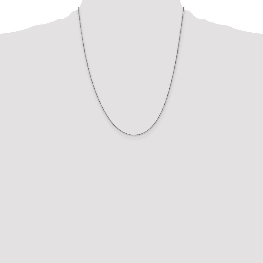 14K White Gold .85mm Spiga with Lobster Clasp Chain