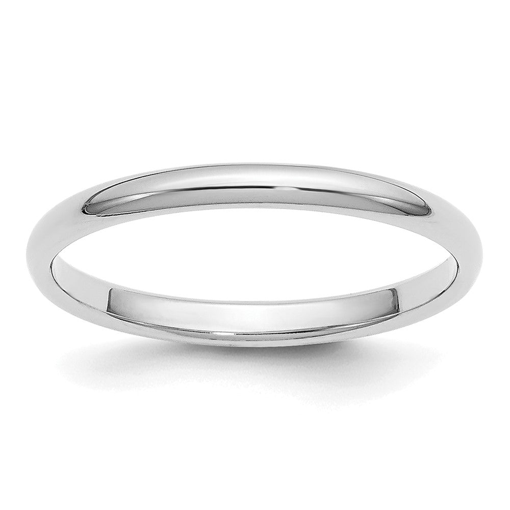Platinum 2mm Half Round Wedding Band 