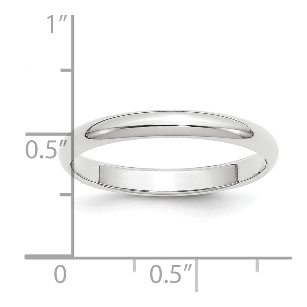 Platinum 3mm Half Round Wedding Band
