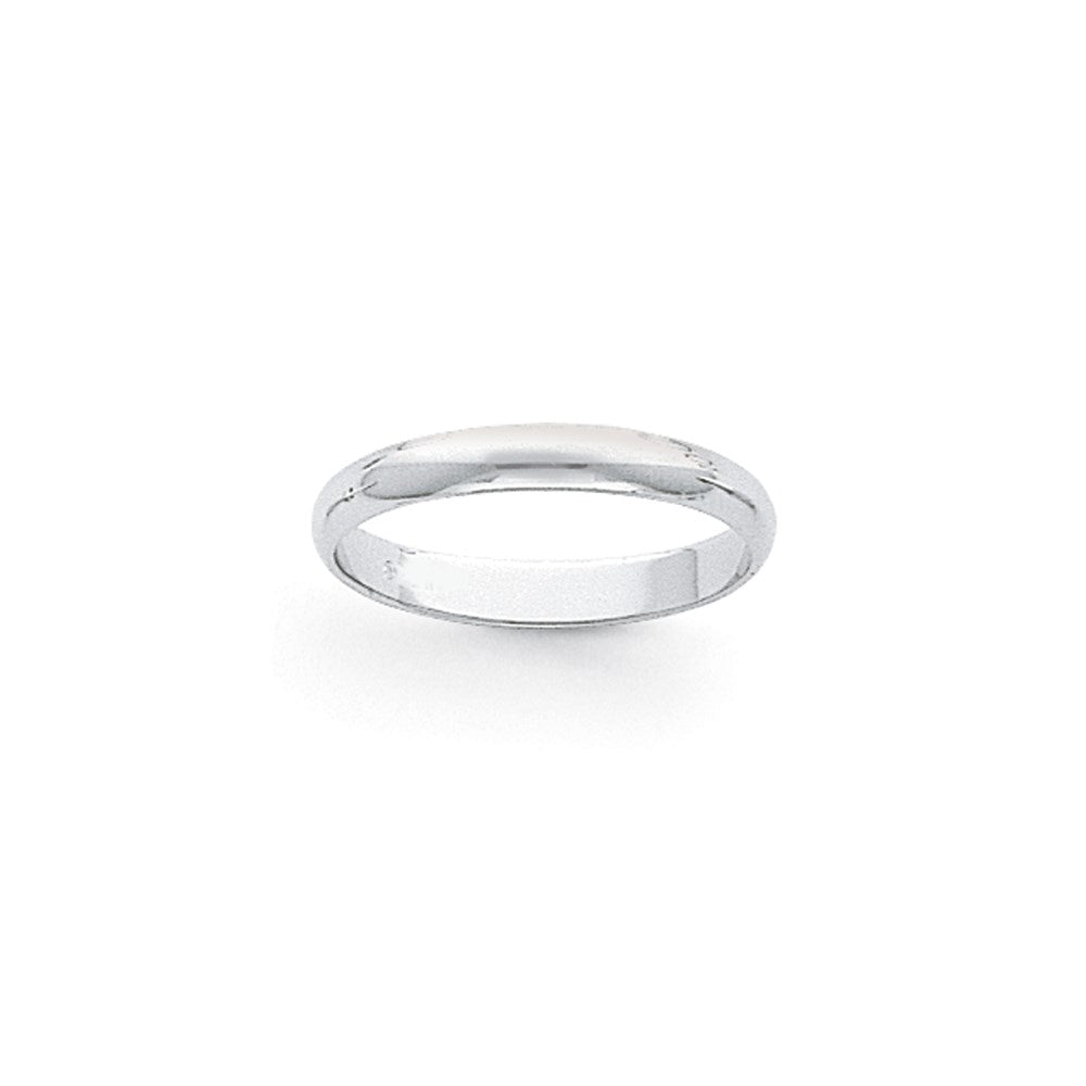 Platinum 3mm Half Round Wedding Band