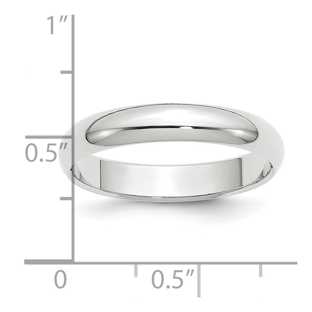 Platinum 4mm Half Round Wedding Band
