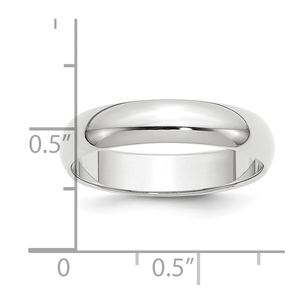 Platinum 5mm Half Round Wedding Band