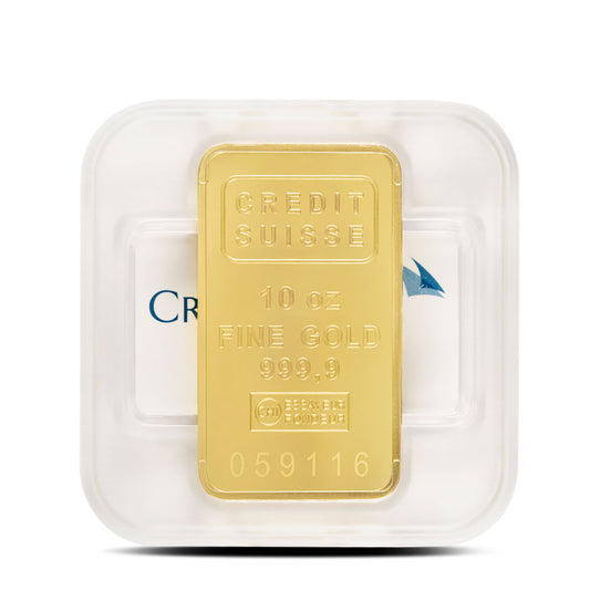 10 oz Credit Suisse Gold Bar (New w/ Assay)