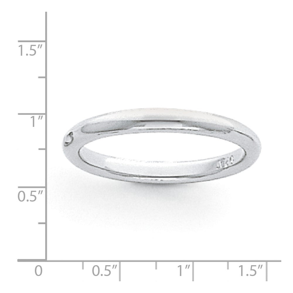 Platinum 3mm Lightweight Comfort-Fit Wedding Band