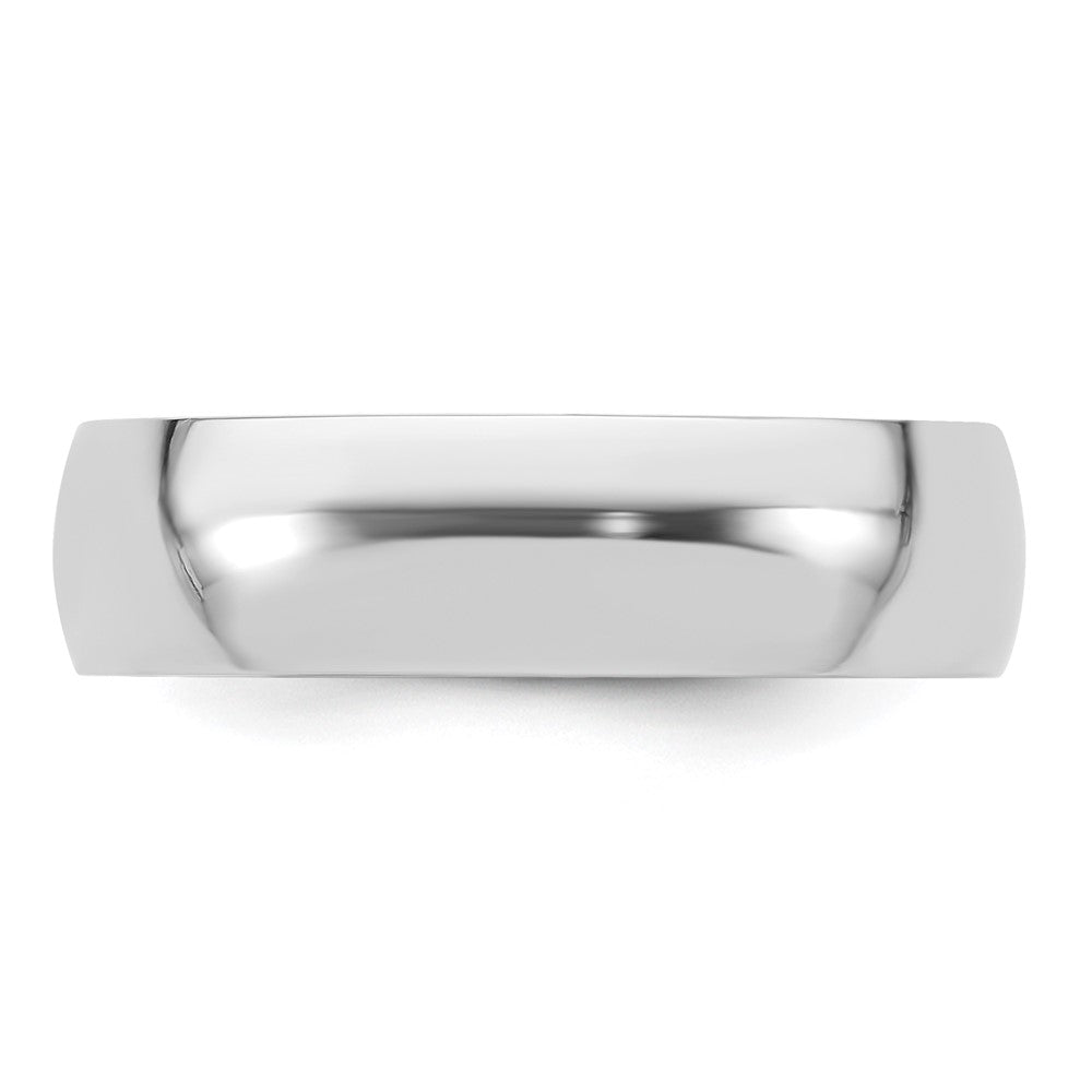 Platinum 6mm Lightweight Comfort-Fit Wedding Band