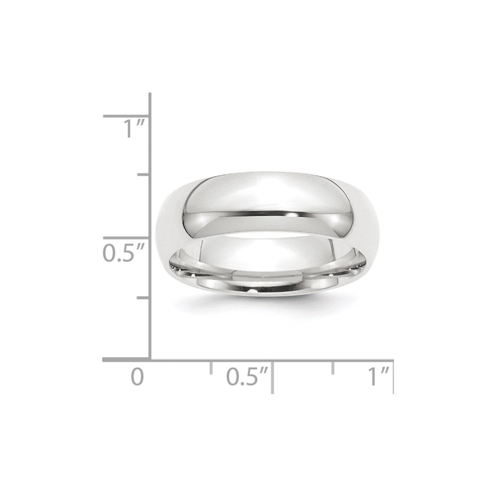 Platinum 8mm Lightweight Comfort-Fit Wedding Band