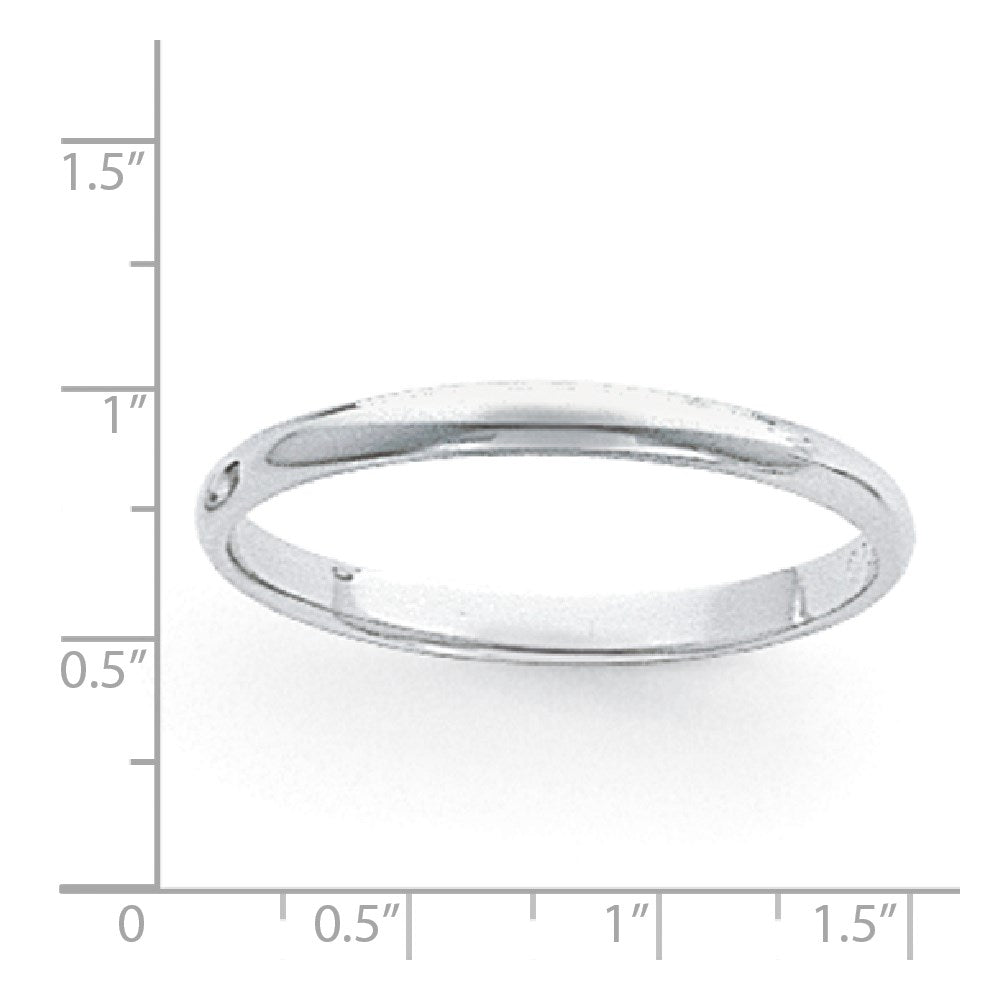Platinum 3mm Half Round Featherweight Wedding Band